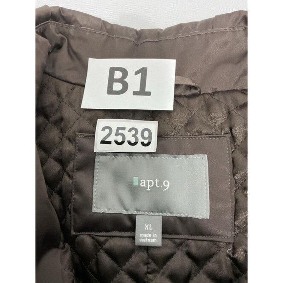 Womans Apt 9 Size XL Brown Button Up Lined Trench Coat - Picture 3 of 9